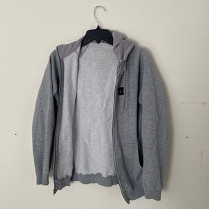 Gray/grey zip up sweatshirt